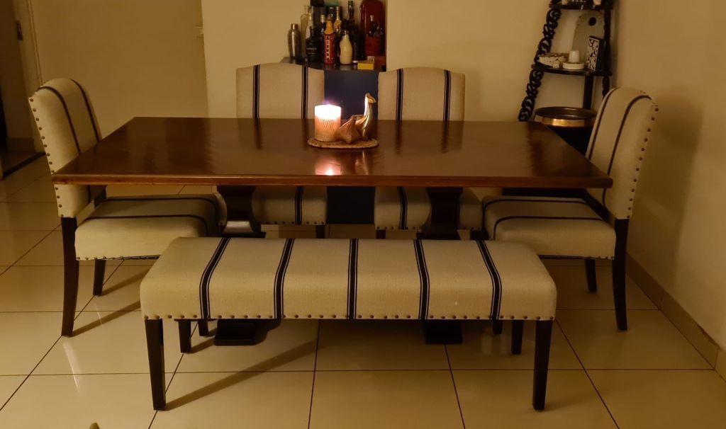 Craftsman working on bespoke wooden furniture